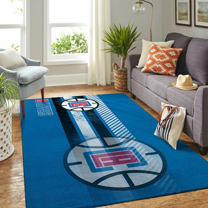 La Clippers Nba Team Logo Nice Gift Home Decor Rectangle Area Rug Indoor Outdoor Rugs