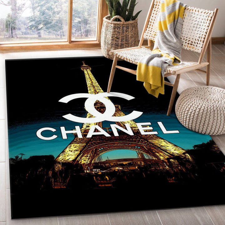 Chanel Area Rugs Fashion Brand Rug Christmas Gift US Decor Indoor Outdoor Rugs