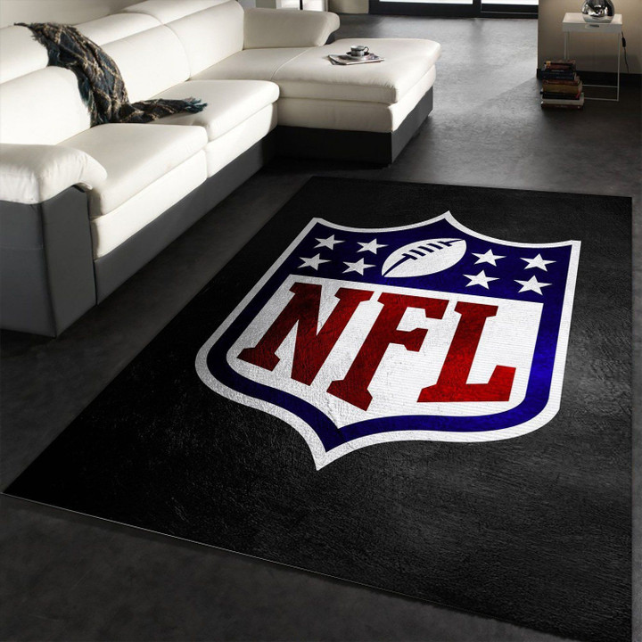 Nfl Black NFL Area Rug For Christmas, Kitchen Rug, Christmas Gift US Decor Indoor Outdoor Rugs