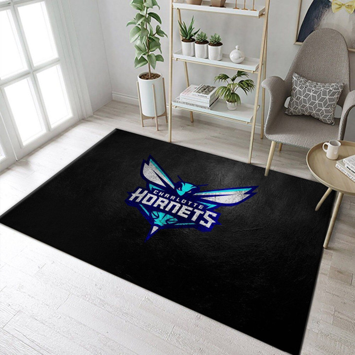 Charlotte Hornets Area Rug, Living room and bedroom Rug, Home Decor Floor Decor Indoor Outdoor Rugs