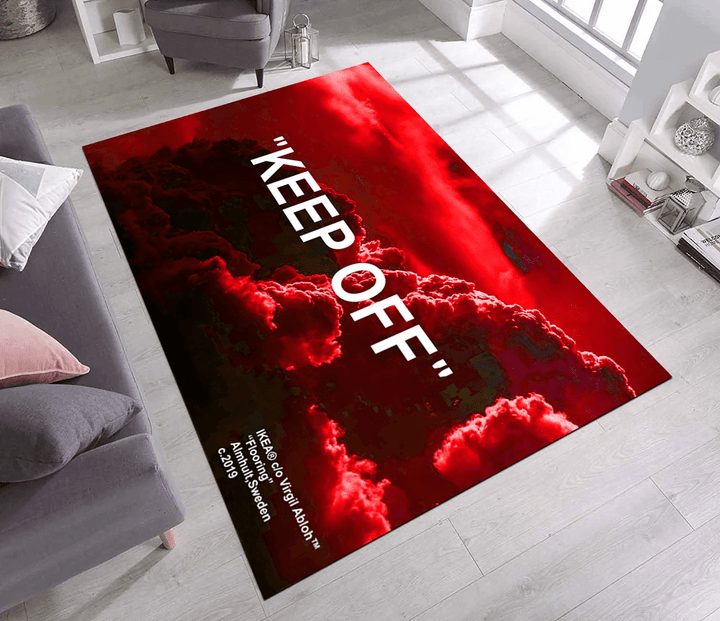 Keep Off Rug Cloudy Decor Red Design Personalized Gift Keep Off Pattern Rug Keep Off Fantastic Rug Home Decoration Rug Living Room Rug