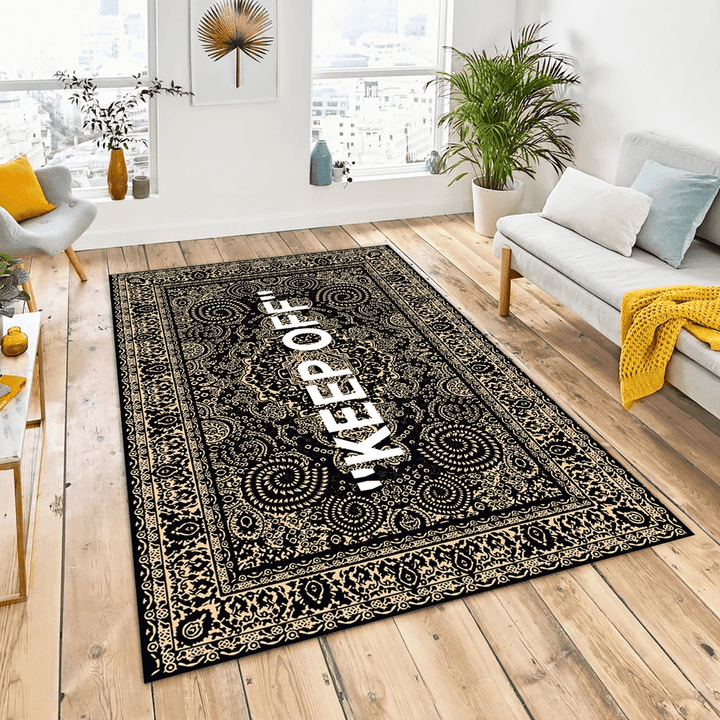 Personalized Off Rug Keep Off Rug Keep Off Carpet For Living Room Area Rug Popular Rugs Personalized Rug Gold Patterned Rug Keep Off