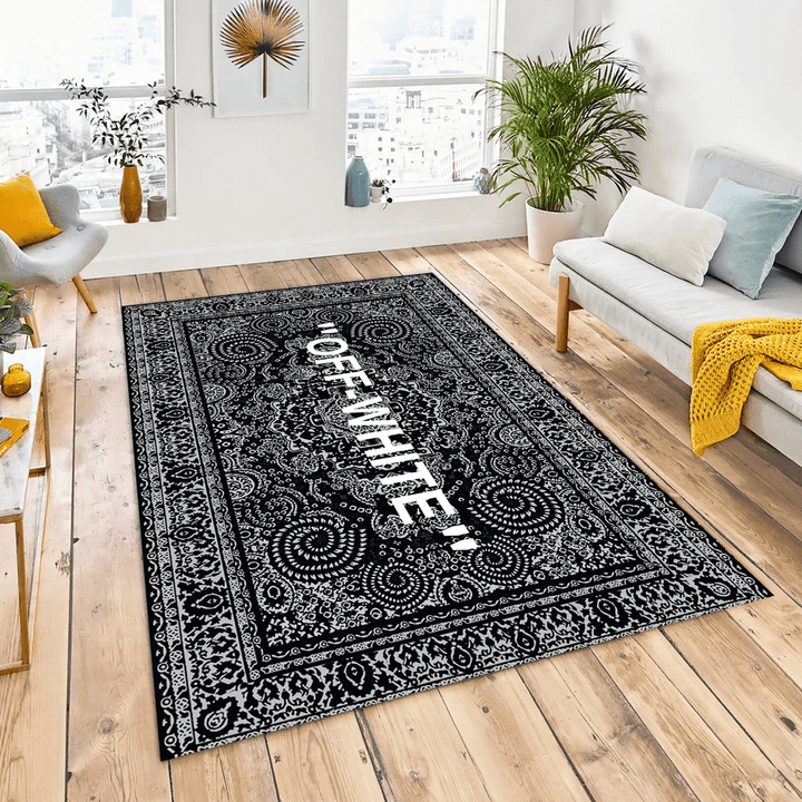 Off White Offwhite Off White Rug Keep Off Rug For Living Room Fan Area Rug Popular Rug Personalized Gift Themed Rug Home Decor Carpet