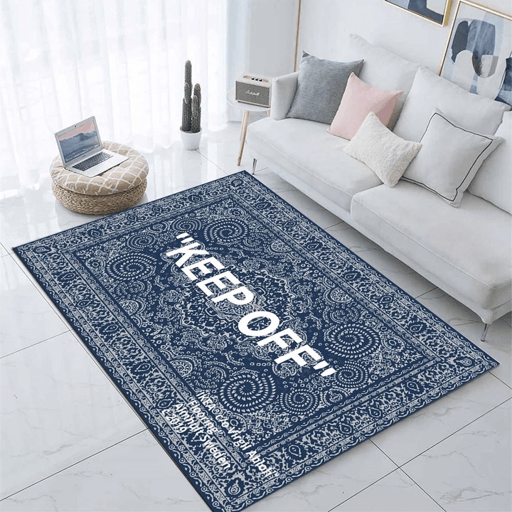 Navy Blue Rugs Keep Off Rug Keepoff Keep off Carpet Keep For Living Room Fan Area Rugs Popular Rug Personalized Gift Rug Themed Rug