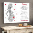 Mom Gift Family Panda Mummy Poem Birthday To Mother Print Gifts From Baby Bump Poster Canvas Art, Toptrendygear Framed Matte Canvas Prints