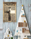 Carpenters Prayer God Easter And Wall Decor Visual Art Dad Gifts Mothers Days Mom Father Gift Idea For Home Poster 27x40in