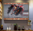Racing painting art gift for your love if your bike doesnt scare you a little it is not fast enough Poster Canvas Art, Toptrendygear Framed Matte Canvas Prints