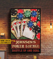 Personalized Poker Lounge Customized Poster 16x24in Poster