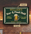 Personalized Bespoke Custom Meaningful Gift Billiard Bar And Pool Hall Last Longer s  24x16in Poster
