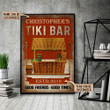 Personalized Bespoke Custom Meaningful Gift Tiki Bar Good Friends Times  16x24in Poster