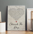 Cherish the Day Sade Song Lyrics Heart Shape Canvas Gallery Painting Wrapped Canvas Framed Gift Idea