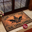 Personalized Family Lovers Door Mat Halloween Movie Home Sweet Home Custom Name Doormat Indoor Outdoor Floormat Doormats Indoor Outdoor Floormat Doormats | <p>Boasting life-like photographic image quality, this Doormat is composed of a polyester knit surface fabric and a natural black foam rubber backing. Ideal for indoor/outdoor light-duty areas as well as short term and promotional use.�</p>
<p><br></p>
<p><em>Easy to clean - simply shake out or rinse with cold water and air dry.</em></p>
<ul>
<li>Felt-Like polyester top</li>
<li>Foam rubber backing</li>
<li>Finished product measures approximately 29.5" x 17.5"�</li>
</ul> RosabellaPrint 24x16in