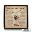 Don't Cry Sweet Mama Printable Necklace Butterfly Shape Personalized Dog Memorial Gift For Dog Mom