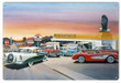 Richfield Service Gas Station Classic Cars Sign By Jack Schmitt 18&quot;x 12&quot; Vintage Style Retro Garage Art RG