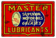 Master Lubricants Motor Oi Gas Station Sign 2 Sizes Vintage Aged Style .040 Gauge Aluminum Metal Vintage Style Garage Art RG