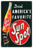 Sun Spot Orange Soda Metal Sign 3 Sizes vintage style retro country advertising art wall decor RG