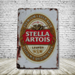 Stella Artois Beer Vintage Antique Style Tin Sign Metal Wall Decor Garage Man Cave Game Room Bar Fast Shipping