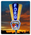 Ford Classic Neon Looking Metal Sign 2 Sizes NOT a lighted sign Vintage Style Retro Garage Art PS