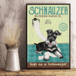Schnauzer Dog Restroom Paper Company Aluminum Sign