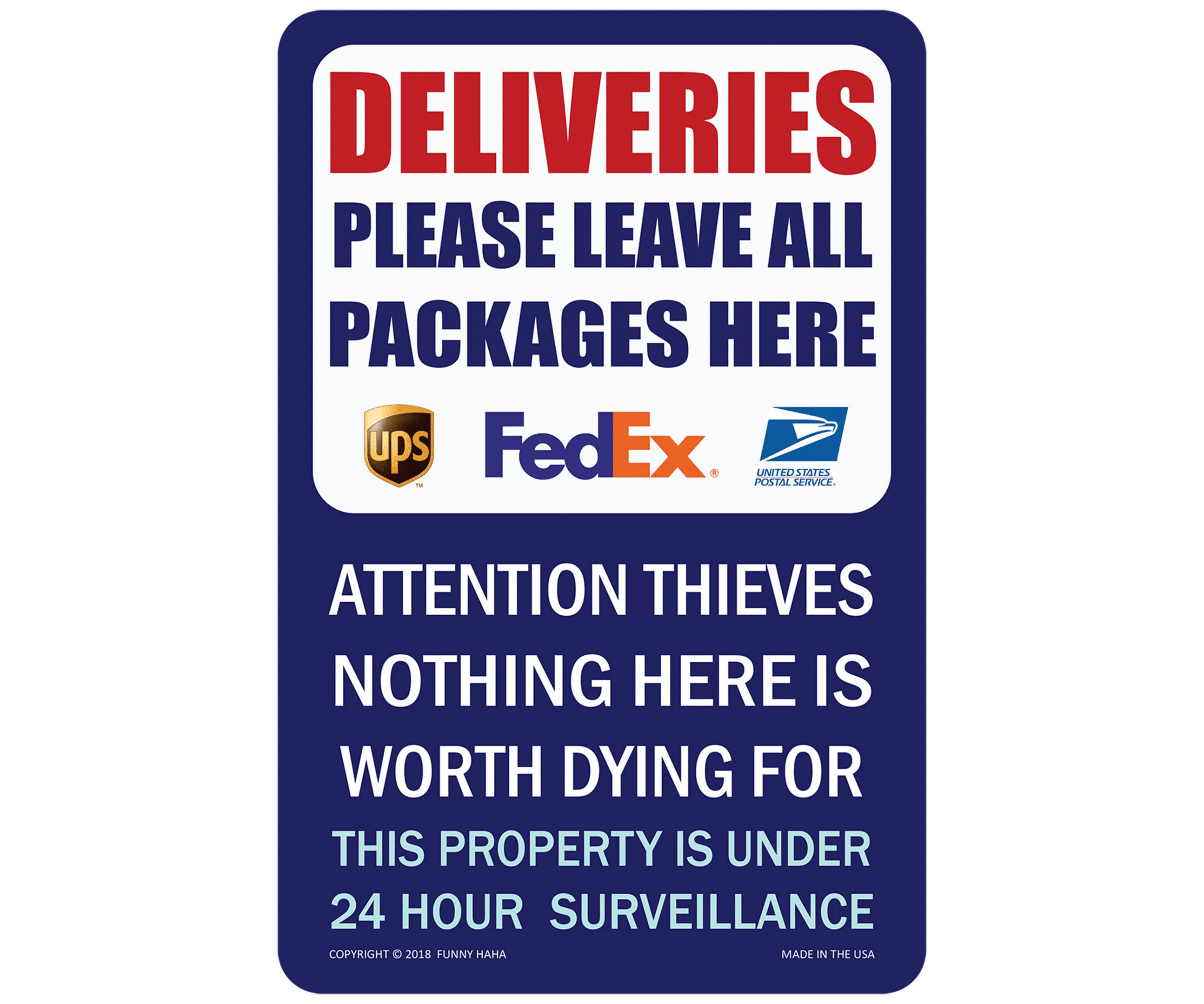 Metal Delivery Sign