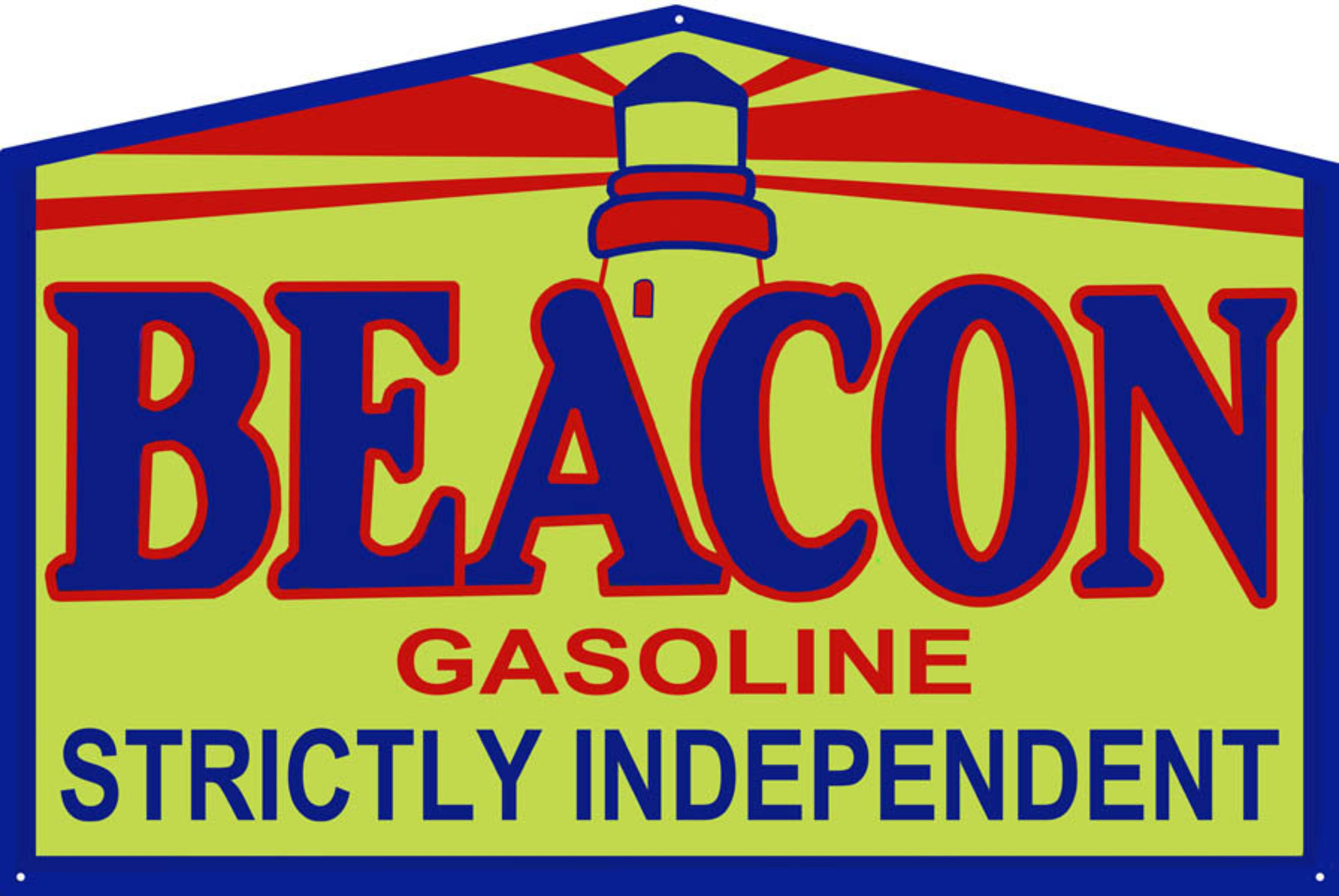 Beacon Gasoline Metal Sign 2 Styles 3 Sizes Available Vintage Style Retro Garage Art RG