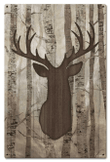 Deer Stag Woods Silhouette 16 x 24 inch metal art sign country home decor wall art PS