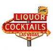 Atomic Liquor Cocktails Marquis Flat metal sign 3 Sizes NOT a Lighted Sign nostalgic vintage style home decor wall art LG PS