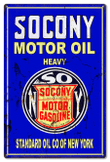 Socony Gas Standard Oil Co of New York Sign 2 Sizes Vintage Aged Style Metal Vintage Style Garage Art RG