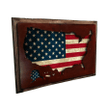 3D USA Flag Map Framed 24 x 16 Inches Metal Sign American Made Vintage Style Patriotic Wall Decor Art PS365