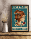 Metal Aluminum Sign Just A Girl Who Loves Books