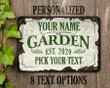 Custom Rustic Garden Sign