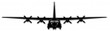 C 130 Transport Plane Laser Cut Silhouette Metal Art Sign 46 x 12 Military Aviation Wall Decor Art PS 882