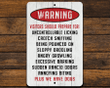 Warning Dog House | Funny Metal Sign | Gift for Dog Owners