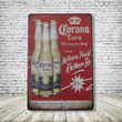 Corona Beer Vintage Antique Style Collectible Tin Sign Metal Wall Decor Garage Man Cave Game Room Bar Fast Shipping