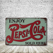 Pepsi Cola Vintage Antique Collectible Tin Sign Metal Wall Decor Garage Man Cave Game Room Bar Fast Shipping