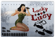 Lucky Lucy WWII Aircraft Nose Art Pinup Girl  Metal Sign Vintage Style Retro Aviation Garage Art Wall Decor RG