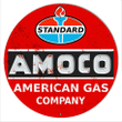 Standard Amoco American Gas Co. Metal Advertising Sign Aged OR New Style 4 Sizes Vintage Style Retro Garage Art RG