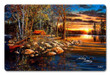 Camping Wake Up Call by Jim Hansel Satin Finish Art on Metal Cabin Lodge Country home decor wall art PS