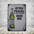Peroni Beer Vintage Antique Style Tin Sign Metal Wall Decor Garage Man Cave Game Room Bar Fast Shipping