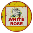 White Rose Gasoline Motor Oil Aged Style Metal Sign 4 Sizes Available Vintage Style Retro Garage Art RG