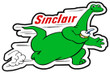 Sinclair Dino Dinosaur Gasoline Cut Out Metal Sign 23x15 inches Aged OR New Style Vintage Style Retro Garage Art RG