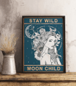Vintage Style Aluminum Sign Stay Wild Moon Child