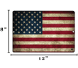 Vintage Tin Sign | USA American Flag Metal Sign | Retro Vintage Bar Kitchen Art Poster | Cave Home Wall Kitchen Decor  inches