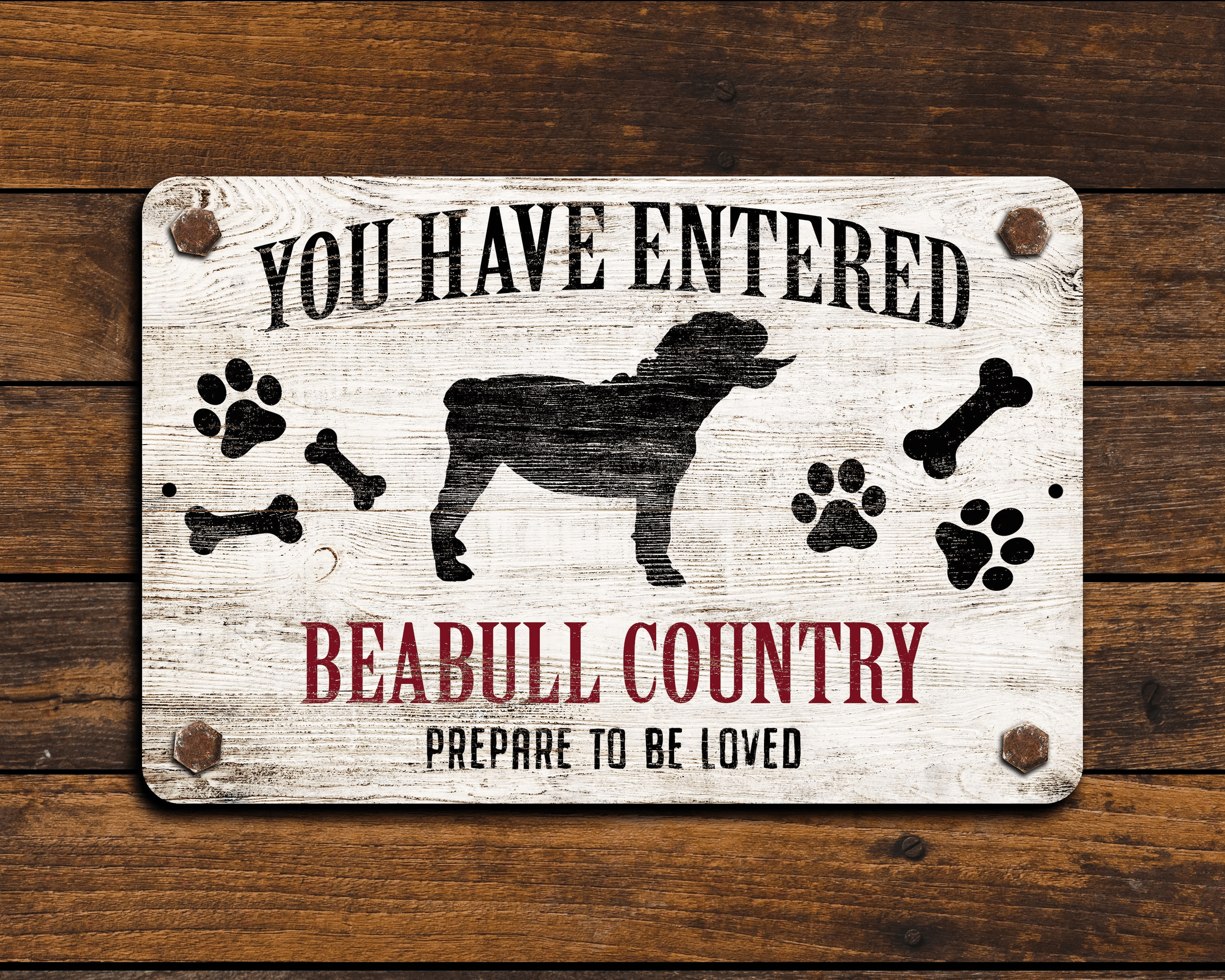 Beabull Country Funny Metal Sign