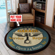 Personalized Car Garage Round Mat Living Room Rugs, Bedroom Rugs, Kitchen Rugs L (40In)