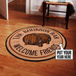 Personalized Bourbon Bar Living Room Round Mat Circle Rug M (32in)