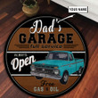 Personalized  Dads Garage Vintage Truck Round Rug, Carpet 10332