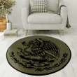 Mexico Round Rug Carpet Washable Rugs S (24In)