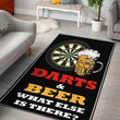 Dart And Beer Area Rug Carpet  Large (5 X 8 FT)