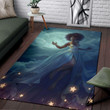Black Girl In The Sky Rug Carpet Washable Rugs Large (5 X 8 FT)